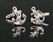 Spinki do mankietów i krawatów - Spinki do mankietów wzór kotwica - miniaturka - grafika 1