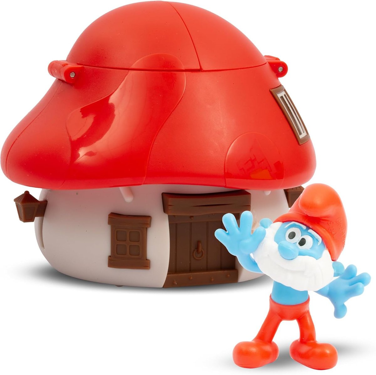 PAPA SMERF I JEGO CZERWONY DOMEK SMERFY DOM SMERFÓW + FIGURKA