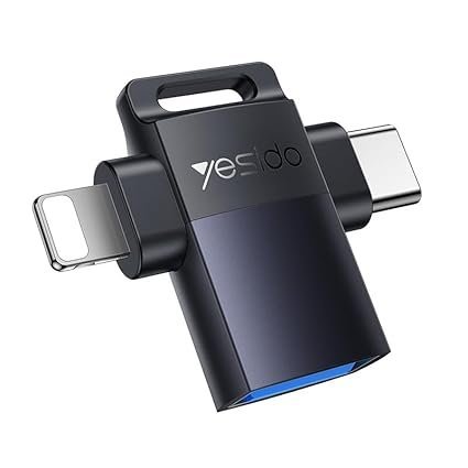 YESIDO GS35 Adapter OTG 2w1 USB-C/Lightning USB 3.0 5Gbps High Speed