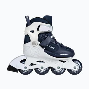 Rolki dziecięce Powerslide Rocket white/navy blue - Rolki - miniaturka - grafika 1