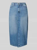 Spódnice - Spódnica midi jeansowa z czystej bawełny model ‘ENYA’ - miniaturka - grafika 1