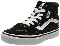 Koszulki i topy damskie - Vans Chłopięce trampki Filmore Suede/Canvas Low-Top, Zamszowe płótno czarne białe, 30 EU - miniaturka - grafika 1