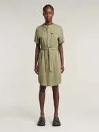 Sukienki - G-Star Sukienka w kolorze khaki - miniaturka - grafika 1