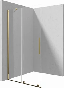 Deante PRIZMA Ścianka prysznicowa walk-in - przesuwna 120cm wykończenie złote - Ścianki i drzwi prysznicowe - miniaturka - grafika 1