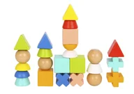 Układanki dla dzieci - Tooky Toy Lumarko Drewniane Klocki Układanka Gra 24 Wzory 36 El.! TF268 Lek - miniaturka - grafika 1