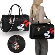 Akcesoria podróżnicze - Myszka Minnie Disney Czarna torba podróżna, torba turystyczna, bagaż podręczny 45x17x28cm - miniaturka - grafika 1
