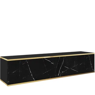 Szafka RTV-135 Czarny / Marmur Black Royal Oro Piaski Meble Marmur Black Royal, Czarny - Szafki RTV - miniaturka - grafika 1