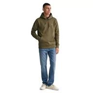 Bluzy męskie - GANT Reg Shield męska bluza z kapturem, Juniper Green, XL - miniaturka - grafika 1