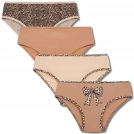 Majtki damskie - DZIEWCZĘCE MAJTKI FIGI DZIECIĘCE KOLOROWE BAWEŁNIANE 4-PAK MORAJ 134-140 - miniaturka - grafika 1