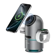 Ładowarki do telefonów - Ładowarka indukcyjna 4SMARTS ChargeBot Sound 15W Szary Qi2 - miniaturka - grafika 1