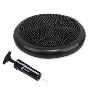 Pozostały sprzęt i akcesoria do ćwiczeń - SPRINGOS Poduszka sensoryczna dysk do ćwiczeń jeżyk czarna FA0080 - miniaturka - grafika 1