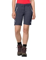 Spodenki damskie - Jack Wolfskin Damskie Szorty Turystyczne Overland Shorts W, Szary (Graphite), 38 - miniaturka - grafika 1