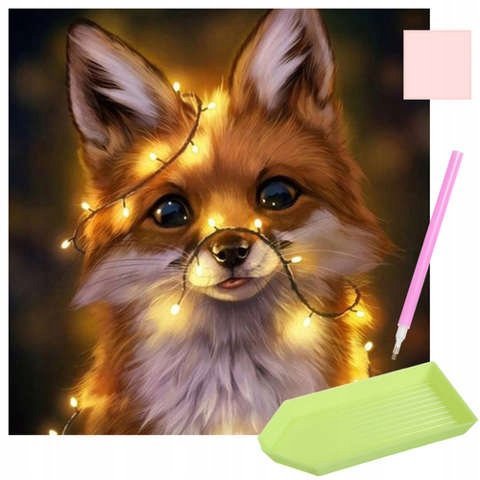 Haft Diamentowy Mozaika 5d Lisek 30 X 40