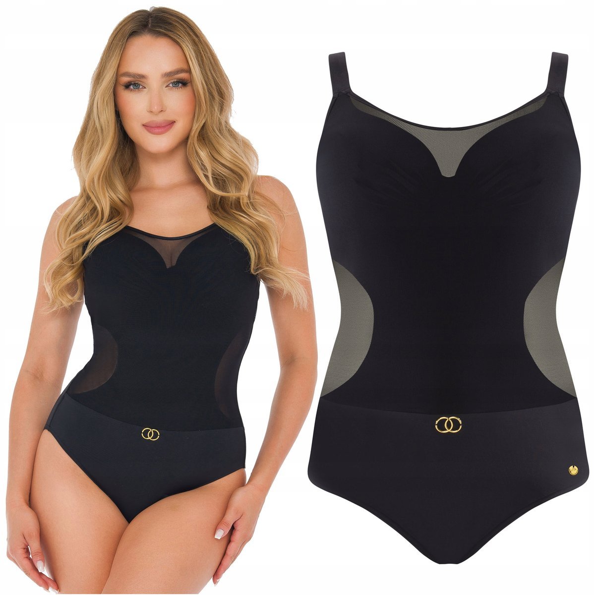 Strój kąpielowy jednoczęściowy damski SELF 964 Belize 2 czarny 40D 75D