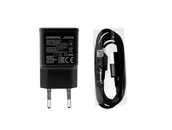 Ładowarki do telefonów - Oryginalna Ładowarka Sieciowa Samsung EP-TA200EBE 15W + kabel USB-C 1,5m EP-DG970BBE - czarna (bulk) - miniaturka - grafika 1