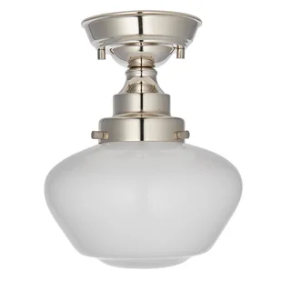 Szklana lampa przysufitowa Camberley 96171 srebrny biały - Lampy sufitowe - miniaturka - grafika 1