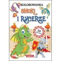 Martel Kolorowanka. Smoki i rycerze z naklejkami praca zbiorowa - Kolorowanki, wyklejanki - miniaturka - grafika 1