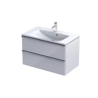 Szafki łazienkowe - Szafka łazienkowa pod umywalkę Oristo Etna Uni 80 cm biały połysk OR52-SD2S-80-1 - miniaturka - grafika 1