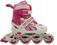 Rolki - Rolki dla Dzieci Dziecięce Regulowane Różowe Solidne KUBISPORT r. 39-42 - miniaturka - grafika 1