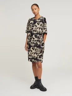 G-Star Sukienka w kolorze czarno-beżowym - Sukienki - miniaturka - grafika 1