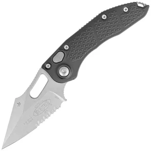 Nóż automatyczny Microtech Stitch S/E P/S Black Aluminum, Stonewash by Borka Blades and Tony Marfione (169-11) - Noże - miniaturka - grafika 1