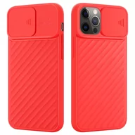 Etui i futerały do telefonów - Pokrowiec Do Apple iPhone 12 PRO MAX Etui w Czerwony Mat Ochrona kamery TPU Obudowa Case Cover Cadorabo - miniaturka - grafika 1