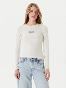 Guess Jeans Bluzka W5YP38 KA0H1 Écru Slim Fit - Bluzki damskie - miniaturka - grafika 1