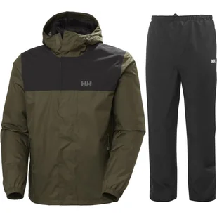 Helly Hansen Vancouver/Seven J Kombinezony przeciwdeszczowe, mężczyźni, zielony/czarny - Pozostała odzież narciarska - miniaturka - grafika 1