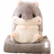 Maskotki i pluszaki - CHOMIK Z KOCYKIEM DUŻA MASKOTKA PRZYTULANKA PODUSZKA KOCYK PLUSZAK 35CM - miniaturka - grafika 1