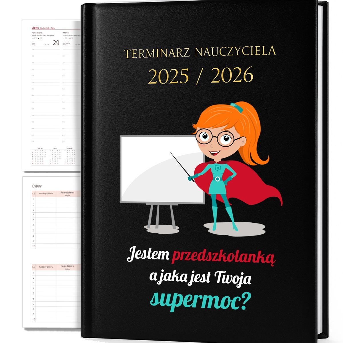 KALENDARZ NAUCZYCIELSKI A5 2025/2026 PREZENT DLA PRZEDSZKOLANKI TERMINARZ