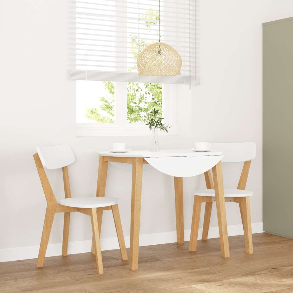 vidaXL Krzesła do jadalni 2 szt. lite drewno guma