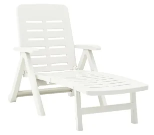 Elior Biały rozkładany leżak ogrodowy T3-M96 - Leżaki ogrodowe Elior Biały rozkładany leżak ogrodowy T3-M96 - Leżaki ogrodowe - miniaturka - grafika 1