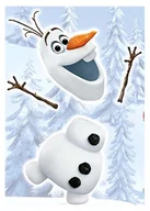 Wyposażenie pokoiku dziecięcego - 'Komar naklejki dekoracyjne Frozen Olaf, 1 szt., białe/niebieskie, 14045H - miniaturka - grafika 1