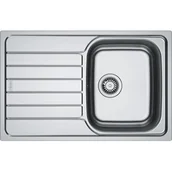 Zlewozmywaki - FRANKE Spark SKN 611-78 50 101.0712.230 Stalowy 50x78 Zlewozmywak jednokomorowy z ociekaczem - miniaturka - grafika 1