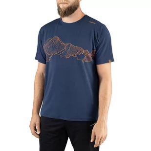 T-shirt męski Viking Lenta Bamboo Light granatowy - Odzież trekkingowa damska - miniaturka - grafika 1