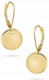 PIĘKNE ZŁOTE KOLCZYKI WISZĄCE KÓŁKO 333 - Kolczyki - miniaturka - grafika 1