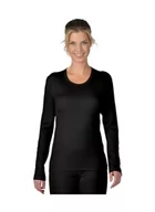 Koszulki i topy damskie - Trigema Damska koszulka sportowa z wełny merynosów, czarny (schwarz 008), XXL - miniaturka - grafika 1