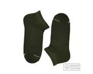 Skarpetki męskie - Stopki khaki z bawełny organicznej - miniaturka - grafika 1