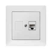 Gniazdka elektryczne - Elektro-Plast Gniazdo Astoria RJ45 komputerowe białe - miniaturka - grafika 1