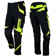 Odzież robocza - Spodnie ROBOCZE męskie BHP mocne ELASTYCZNE stretch spandex ODBLASKOWE NEON - miniaturka - grafika 1