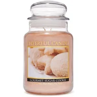 Świece - Cheerful Candle duża świeca zapachowa w szklanym słoju 2 knoty 24 oz 680 g - Gourmet Sugar Cookie - miniaturka - grafika 1