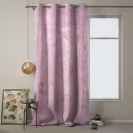 Zasłony - Zasłona VELVET kolor pudrowy róż styl klasyczny przelotki srebrne velvet 140x270 ameliahome - CURT/AH/VELVET/EYELETS/PINK/140X27 - miniaturka - grafika 1