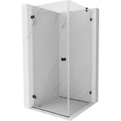 Kabiny prysznicowe - Mexen Lunar-B kabina prysznicowa uchylna lewa 90 x 90 cm, transparent, czarna - 832-090-090-70-00-L - miniaturka - grafika 1