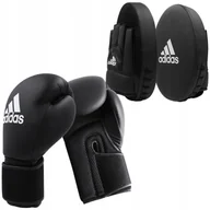 Rękawice bokserskie - Zestaw Bokserski Adidas Rękawice 10 Oz Tarcze Łapy Trenera - miniaturka - grafika 1