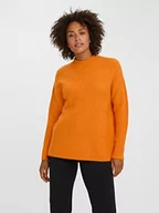 Swetry damskie - bestseller a/s Damski sweter VVMLEFILE Oversize Blouse GA NOOS pulower, Oriole/Szczegóły: W. Melange, L - miniaturka - grafika 1
