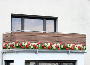Osłona Na Balkon W Tulipany, 5 M X 35 Cm - Parawany - miniaturka - grafika 1