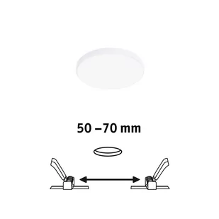 Paulmann Veluna Edge LED montaż IP44 4 000K Ø 9cm - Oprawy, klosze i abażury - miniaturka - grafika 1