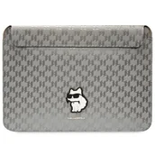 Etui do tabletów - Torba na tablet KARL LAGERFELD Saffiano Monogram Choupette 14 Srebrny - miniaturka - grafika 1