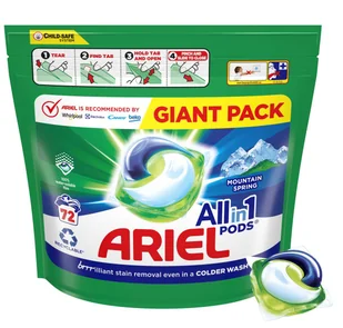Ariel Kapsułki Do Prania All-in-1 PODS Mountain Spring Do Białego 72 szt. - Środki do prania - miniaturka - grafika 1