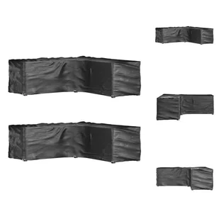 vidaXL Pokrowce na meble ogrodowe w kształcie litery L 2 szt. 16 oczek 285x285x90 cm - Pokrowce ochronne na meble ogrodowe - Pokrowce na meble ogrodowe - miniaturka - grafika 1